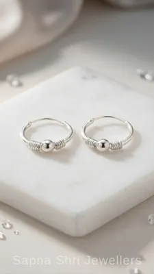 Classic Silver Bali Earrings