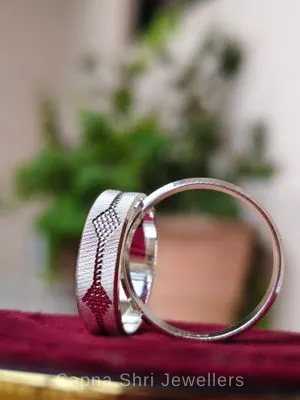 Forever Together Silver Couple Band