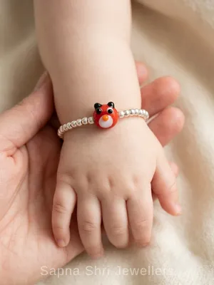 Baby Red Bird Silver Bracelet
