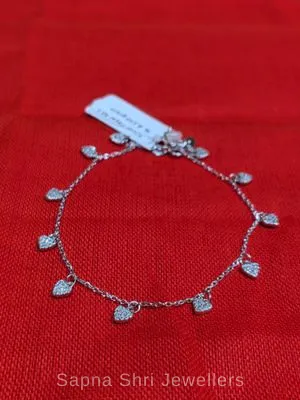 Heart Charm Silver Payal