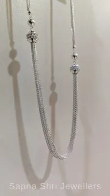 Italian Mesh Silver Chain for Ladies