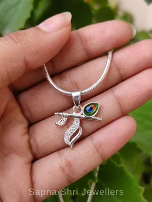 Lord Krishna 925 Silver Pendant for Spirituality