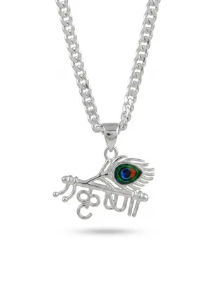Krishna Silver Pendant Indian Spiritual Jewellery Krishna Silver Pendant Indian Spiritual Jewellery