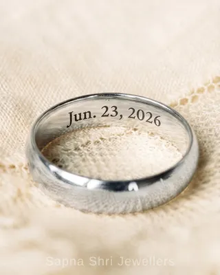 Date Engraved Silver Ring Personalised