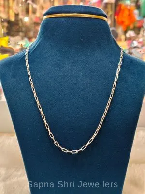 Paperclip Silver Chain