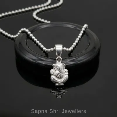 925 Sterling Silver Ganesh ji Pendant