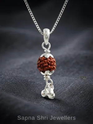 Rudraksha Silver Pendant for Mahadev Devotees