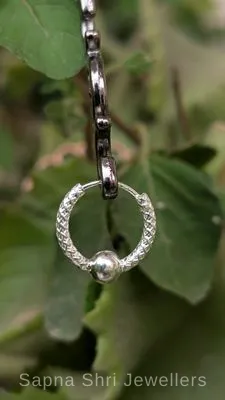 925 Sterling Silver Diamond Cut Ball Bali Earrings 925 Sterling Silver Diamond Cut Ball Bali Earrings