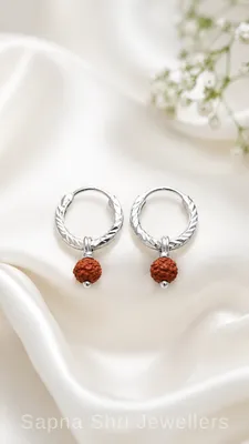 925 Sterling Silver Rudraksha Bali