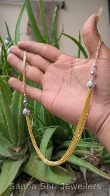 Elegant Dual Tone Silver Chain for Women