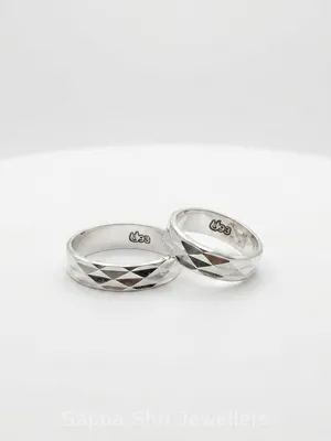 925 Sterling Silver Heartbeat Couple Ring 925 Sterling Silver Heartbeat Couple Ring