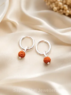 Rudraksha Silver Bali for Men