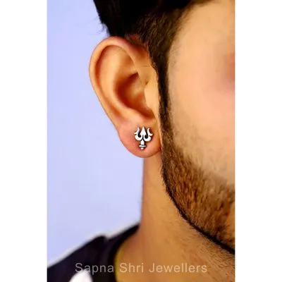 Silver Trishul Power Studs