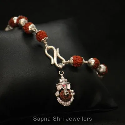 Vighnaharta Ganesha Silver Kada