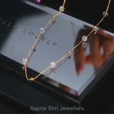 Aurora Crystal Cube Chain