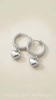 Trendy Heart Drop Earrings
