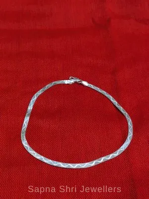 Wave Pattern Silver Payal